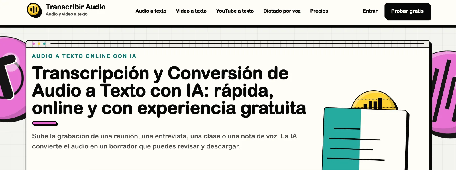 transcribir audio a texto
