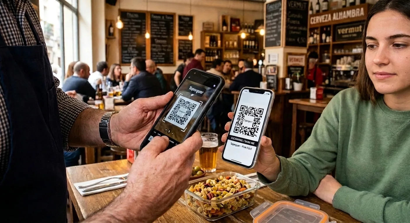 Qr escanea camarero taperguer