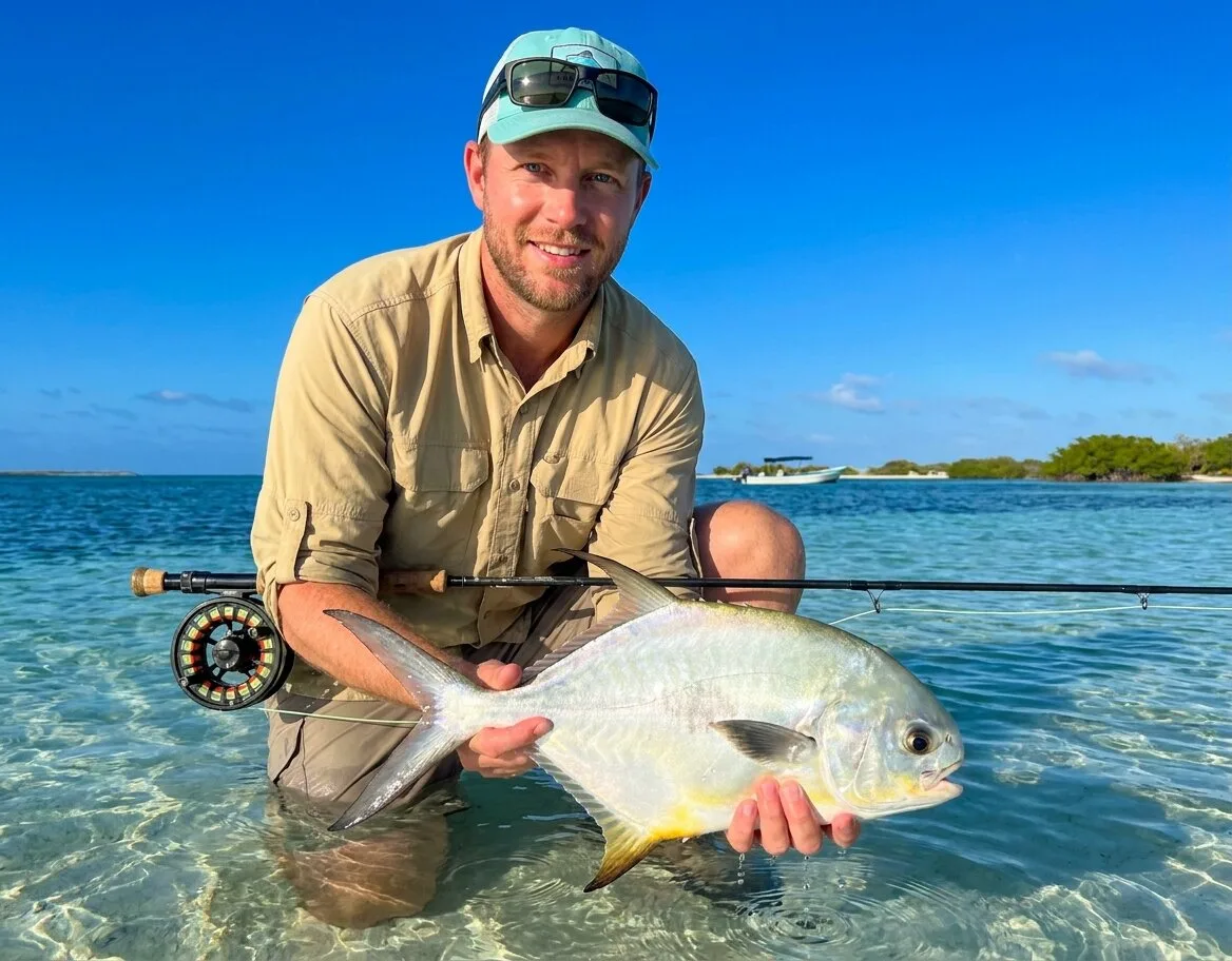 A photorealistic saltwater flats fishing scene in 1785015216090